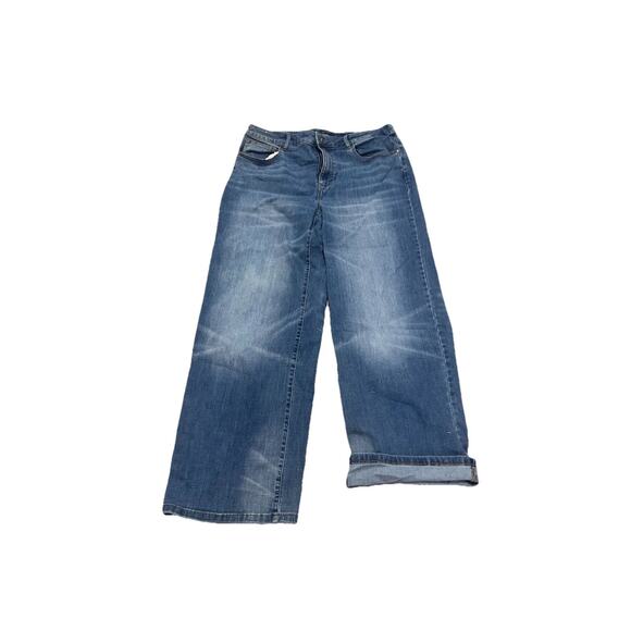 J. Jill Denim - J Jill Jeans Womens Size 16 Blue High Rise Wide Leg Wash Capsule Casual Full Leg